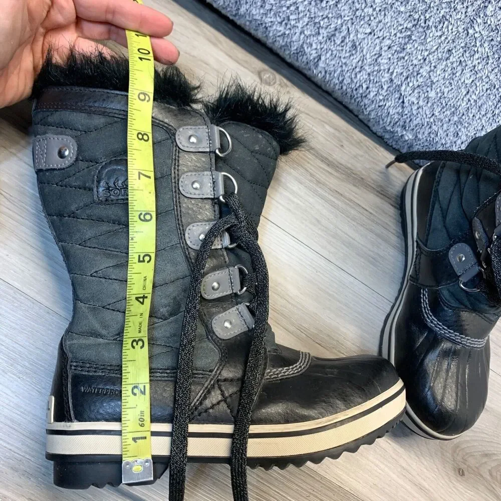 SOREL Girls Youth Black Tofino II Waterproof Winter Boots Size 2‎ NY2419-010